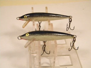 2 Original Rapala F7 Floating minnow Silver Finland wood crankbait lure - Picture 1 of 3
