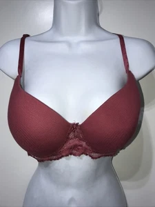 Marilyn Monroe Bra 38C Dark Pink Padded Underwire Adjustable Clasp Back - Picture 1 of 13