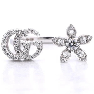 Anillo de diamantes GUCCI Flora en 750er / 18 Kt. WG Gr.: 52 - Imagen 1 de 10