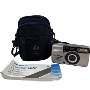 Olympus Superzoom 140S Compact 35mm Film Camera Multi AF Blue Carry Case - Picture 1 of 11
