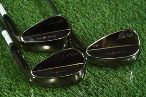 POWER BILT XRT WEDGES SET BLACK NICKEL APOLLO STEEL REGULAR FLEX 56°,60°,64° RH - Picture 1 of 9