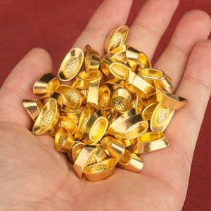 20Pcs Chinese Gold Ingot Fengshui Lucky Yuanbao Ornament Fortune Wealth Decor - Picture 1 of 11