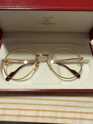 Brand New Unused Vintage Cartier glasses  55-18mm 100% Authentic complete set  - Image 1 of 4