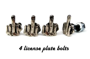 Regalo de Navidad RIDER .Mejor dedo medio motocicleta matrícula etiqueta perno 4 piezas - Imagen 1 de 5