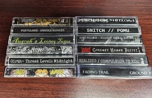 Grindcore Gore Mincecore Grind LOT 12 tapes Girth Pulmonary Fibrosis Realized - Picture 1 of 8