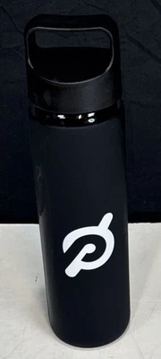 New Black PELOTON GLASS WATER BOTTLE w/ Silicone Non-Slip Grip 16 oz - Image 1 of 4