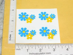 4 Set Tonka Dune Buggy Hood Flowers Replacement Sticker Set TK-295 - Picture 1 of 2