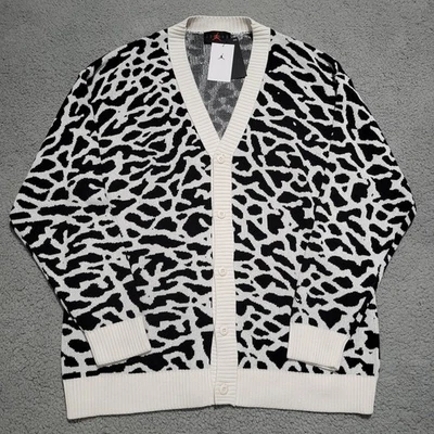 Cárdigan Nike Air Jordan Flight Heritage talla XXL alto blanco negro 2XLT Foto 1 de 4