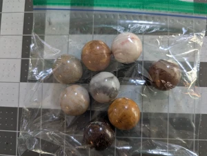 8 Ersatz Bombay Company 1994 Solitär poliert echt Marmor Stein H2 - Bild 1 von 2