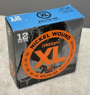 Cuerdas para guitarra eléctrica D'Addario EXL110-12P luz herida de níquel, 12 CONJUNTOS 10-46 Foto 1 de 4