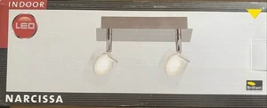 BRILLIANT NARCISSA - LED Deckenleuchte Lampe Chrom 2 x 5W 800lm warmweiß NEU - Bild 1 von 1