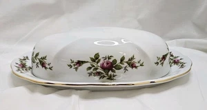 Vintage Covered Butter Dish, Moss Pink Rose Pattern, JOHANN HAVILAND - Picture 1 of 13