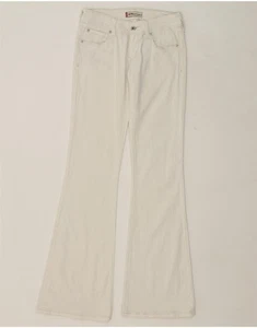 Pantalones de mezclilla LEVI'S 479 acampanados bootcut para mujer W28 L34 blancos DT66 - Imagen 1 de 4