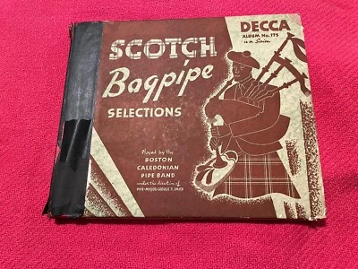 SCOTCH BAGPIPE    BOSTON CALEDONIAN PIPE BAND   78 SHELLAC LP 3 RECORD SET RARE - Image 1 of 4