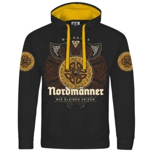 Suéter con capucha para hombre Nordmen We squeen gentiles germanos escudo espada - Imagen 1 de 4