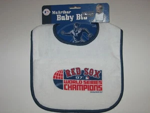 Boston Red Sox 2007 World Series Champions Terry Velour Snap Baby Bib - Picture 1 of 1