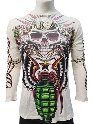 Мужская рубашка с длинным рукавом Christian Audigier Los Angeles цвет слоновой кости размер X-Large - Изображение 1 из 4