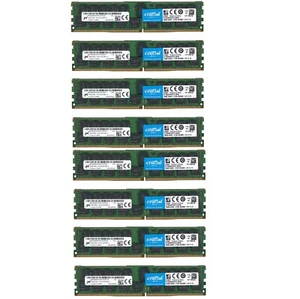 Crucial 128GB 8X16GB 2133MHz DDR4 PC4-17000 ECC Registered Memory CT16G4RFD4213 - Picture 1 of 5