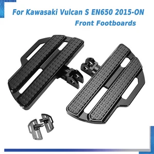 Tableros de pie delanteros negros para motocicleta para Kawasaki Vulcan S EN650 15-ON - Imagen 1 de 9