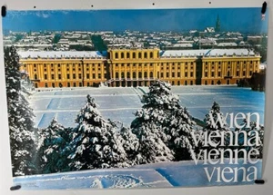 Original Vintage Reise Poster Wien Winter in Österreich - Bild 1 von 5