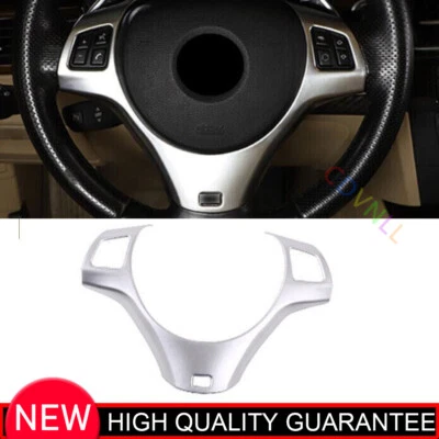 Fit For BMW 1 Series E81 2007-2011 Matte Silver Front Steering Wheel Frame Cover - Image 1 of 4