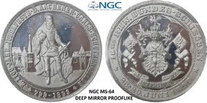 NGC Aachen  MS-64 DPL 1899 Proof City View WM Shooting  Medal Germany RARE - Picture 1 of 11
