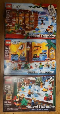 LEGO City Advent Calendar Trio: 2017 (60155) 2018 (60201) 2019 (60235) Brand New - Image 1 of 4