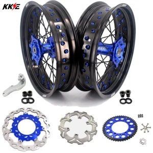 KKE 3.5/4.25 Supermoto Rims For SUZUKI DRZ400S 2000-2025 DRZ400E 2000-2007 Discs - Picture 1 of 14