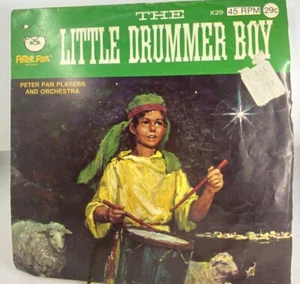 Vintage 45 RPM Peter Pan And Orchestra Little Drummer Boy Christmas 7" Vinyl EUC - Picture 1 of 8