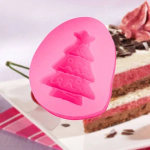 Hágalo usted mismo Molde de silicona Molde para hornear Árbol de Navidad Molde para pasteles Molde para fondant para panadería - Imagen 1 de 11