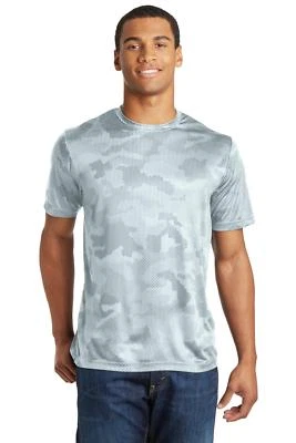 Camiseta Sport-Tek Para Hombres Calce Seco Camuflada Absorbente de Humedad Rendimiento Entrenamiento M-ST370 Foto 1 de 3