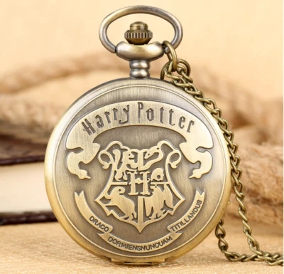 Harry Potter Watch Pocket Watch + Chain+Clutch Bag/Box Drawer Etched - Image 1 of 4