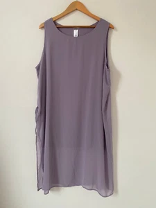 Marla Wynne Layers Dress Extra Large Purple Midi Sleeveless Lagenlook - Picture 1 of 10