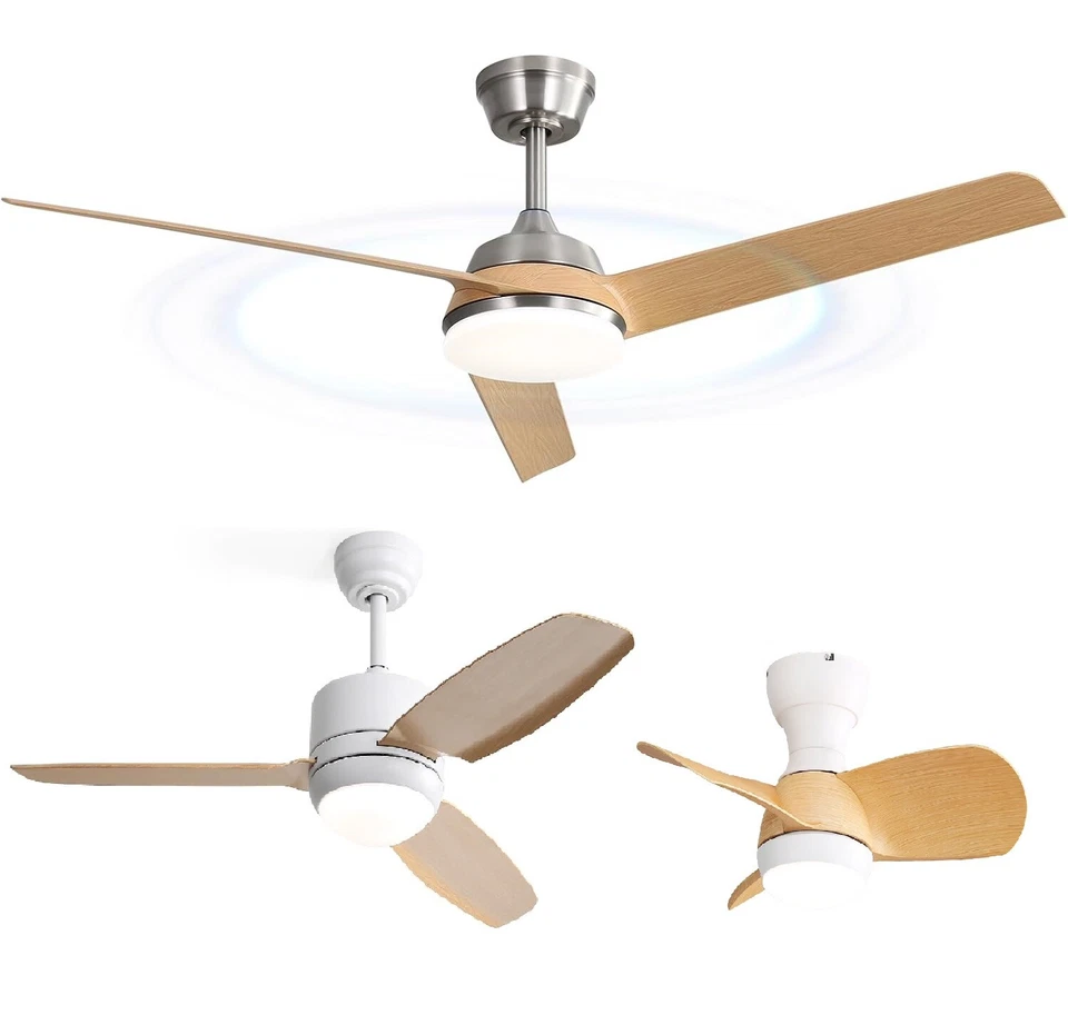 Ventilatore da Soffitto con Illuminazione e Telecomando Dimmerabile Timer Regolabile - Immagine 1 di 1