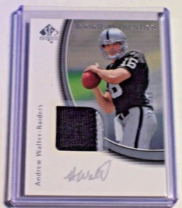 Parche de camiseta de novato auténtico SP 2005 autógrafo Andrew Walter/899 Raiders - Imagen 1 de 1