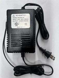 24Volt 3A 3000mA Transformer AC Adaptor 2 prong Wall Plug with pigtail - Picture 1 of 1