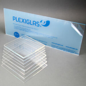 PLEXIGLAS ® SCHEIBE ACRYLGLAS (27,50-123,00€/m²) 2-10mm GLASKLAR **NACH WUNSCH**