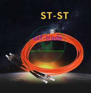 30M ST/UPC-ST/UPC MM Multi-mode Duplex Fiber Optical Patch Cord Jumper Cable - Afbeelding 1 van 1
