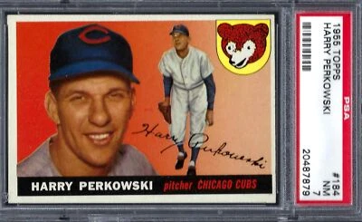 1955 Topps #184 PSA 7 Harry Perkowski Cubs 184 - Image 1 of 2