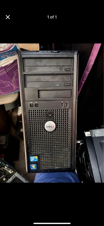 DELL Optiplex 780 TOWER CORE2DUO E8600 3.3GHZ 6gb RAM/250GB DVDRW/WINDOWS 7 Key - Image 1 of 2