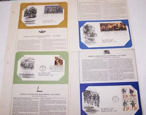 Five First Day Covers: American Revolution Bicentennial 1975 and 1976 Series - Picture 1 of 6