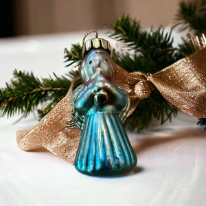 Vintage Neiman Marcus 60er Jahre Merkur Glas Weihnachtsschmuck Engel blasend Horn - Bild 1 von 8