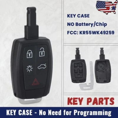 New for 2004 - 2013 Volvo C30 S40 V50 C70 Remote Key Shell Case Fob KR55WK49259 - Image 1 of 4