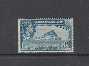GIBRALTAR: 1938-51 KGVI definitives, 3d Light Blue Perf 13½ SG 125 £45, MLH. - Picture 1 of 2