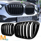 Glossy Black Front Kidney Middle Grille Grill For Bmw X3 G01 X4 G02 2018 To 2022