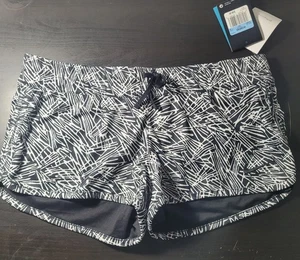 Pantalones Cortos Nike Activewear Para Mujer M Reversibles Negros Blancos Geométricos Nuevos con Etiquetas - Imagen 1 de 4