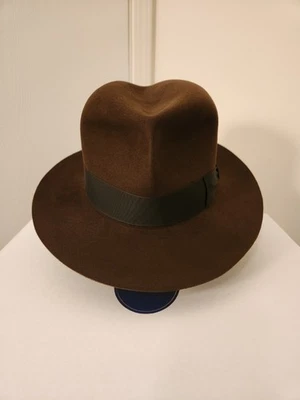 Herbert Johnson Indiana Jones Fedora Hat Poet Raiders 56.5 56 Beaver Felt - Photo 1/4