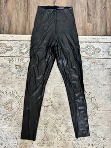 NEW Commando Perfect Control High Rise Faux Leather Leggings Black Womens S - Picture 1 of 5