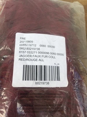 Nuevo Free People Jagger Bufanda de Piel Sintética Cuello Vino Foto 1 de 4