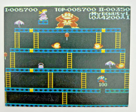 Donkey Kong Mario Pauline 1985 - Vintage Japanese Menko Card - Famicom Amada #29